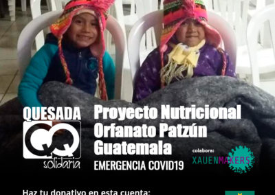 Proyecto Nutricional. Orfanato Patzún, Guatemala.